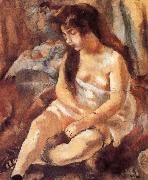 Jules Pascin Seated portrait of maiden Sweden oil painting artist